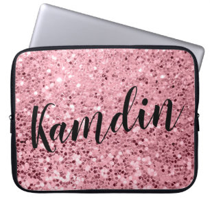 Capa Para Notebook Brilho Dourado cor-de-rosa personalizado da caixa