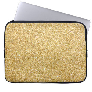 Capa Para Notebook Brilho Dourado do falso elegante