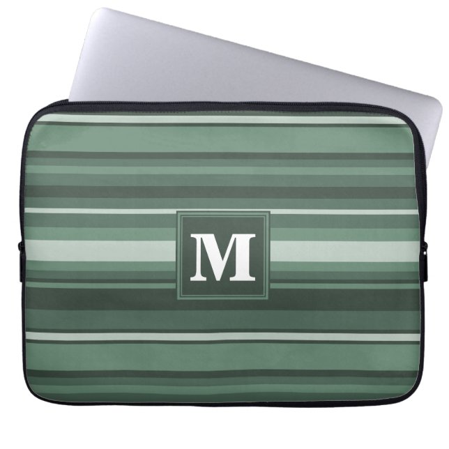 Capa Para Notebook Brisas verdes de sábio monograma (Frente)