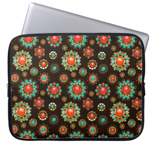 Capa Para Notebook Broches Étnicos Padrão Perfeito