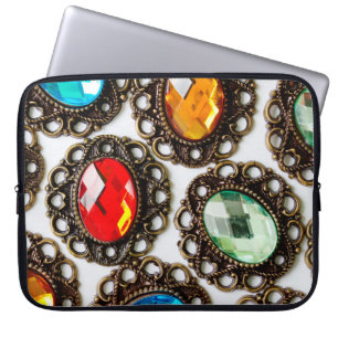 Capa Para Notebook Brochuras de vinhedo multicoloração em fundo branc