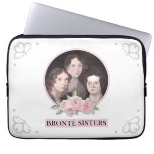 Capa Para Notebook Bronte Sisters Retrato com Rosas Rosa