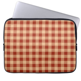 Capa Para Notebook Brown Checkered Gingham Pattern