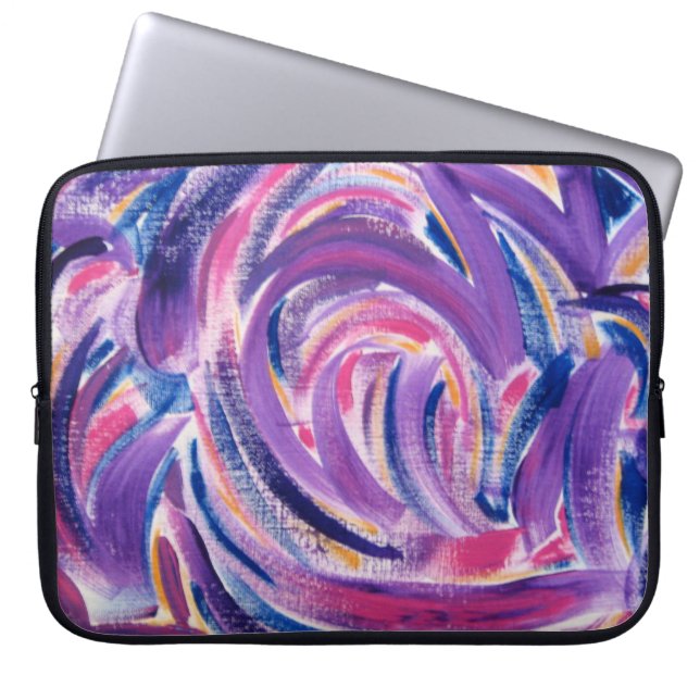 Capa Para Notebook Brushstrokes multicoloridos - arte abstracta (Frente)