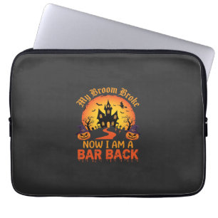 Capa Para Notebook Bruxa de Bar Halloween Meu Vassoura Quebrou