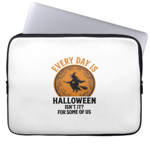 Capa Para Notebook Bruxa de Halloween Todo Dia é Halloween Engraçado 