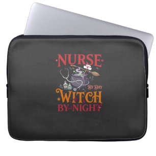 Capa Para Notebook Bruxa do Dia das Enfermeiras Cauldron de Halloween