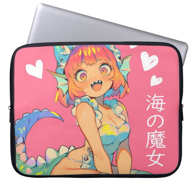 Capa Para Notebook Bruxa do Mar "Umi no Majo" Garota do Monstro de An (Frente)