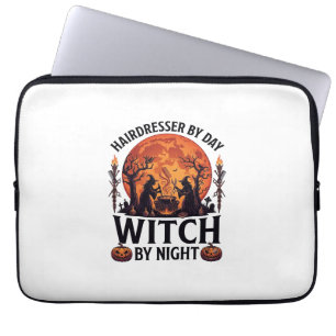 Capa Para Notebook Bruxa Noturna Dia de Cabeleireiro Halloween Pente