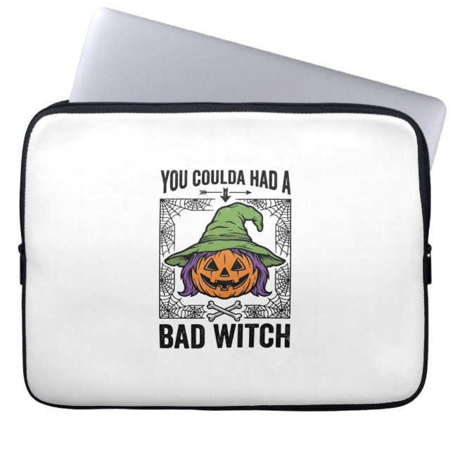 Capa Para Notebook Bruxa Ruim Funny Halloween Abóbora Bruxa_1 (Frente)
