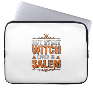 Capa Para Notebook Bruxa Vintage Salem Tipografia de Halloween Design