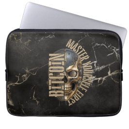 Capa Para Notebook BTC motivation | Skull | Gold Marble