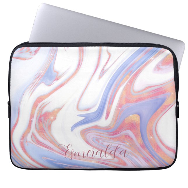 Capa Para Notebook Bubblegum Marble Personalizável (Frente)