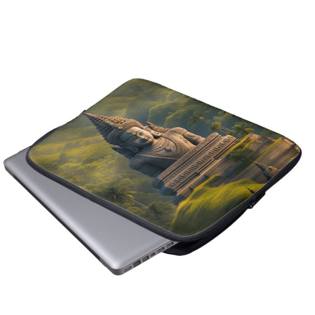 Capa Para Notebook Buda da Montanha da Indonésia  (Frente Inferior)