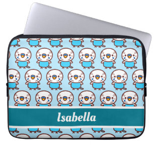 Capa Para Notebook Budgerigar / Homem azul-céu normal