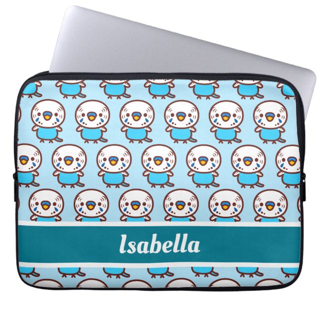 Capa Para Notebook Budgerigar / Homem azul-céu normal (Frente)