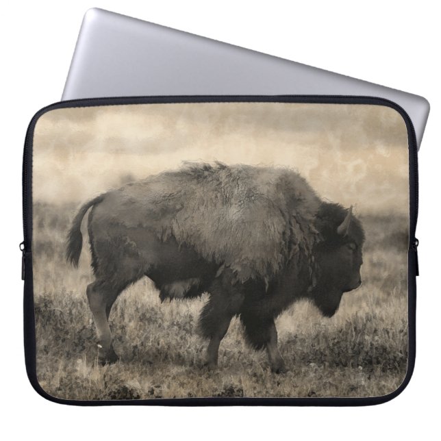 Capa Para Notebook Buffalo Americano - Plains Bison (Frente)