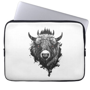 Capa Para Notebook Buffalo Bison Selvagem Natureza Animal Ilustração 