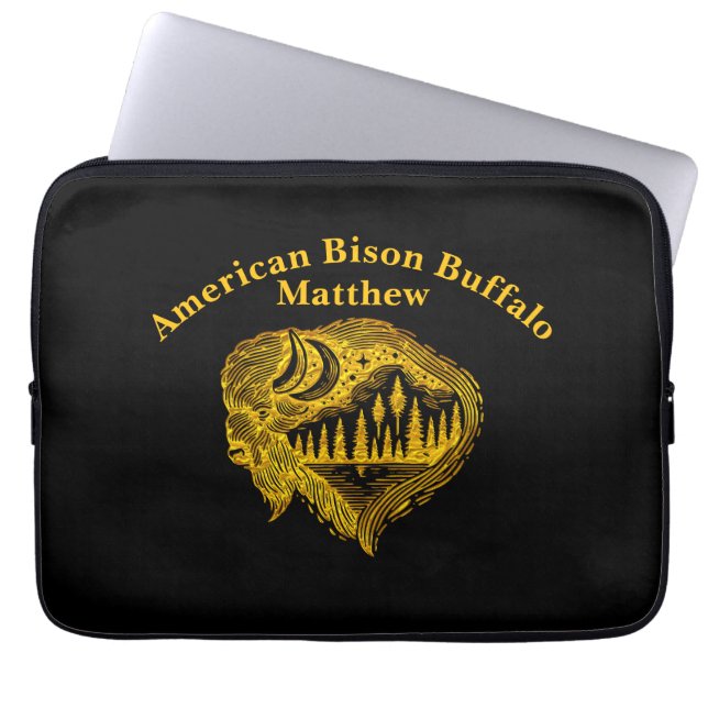 Capa Para Notebook Buffalo Silhouette com Montanhas Design (Frente)