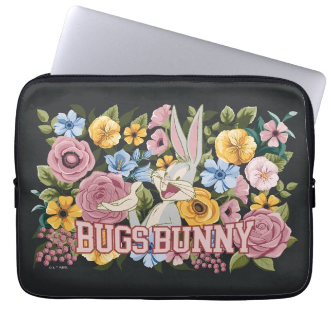 Capa Para Notebook BUGS BUNNY™ Bordado Floral Gráfico (Frente)