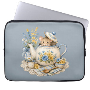 Capa Para Notebook Bule de Chá Caprichoso Casa de Rato Blooms