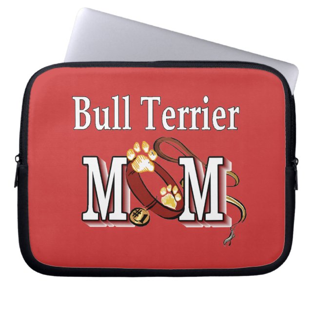 Capa Para Notebook Bull Terrier Dog MOM (Frente)