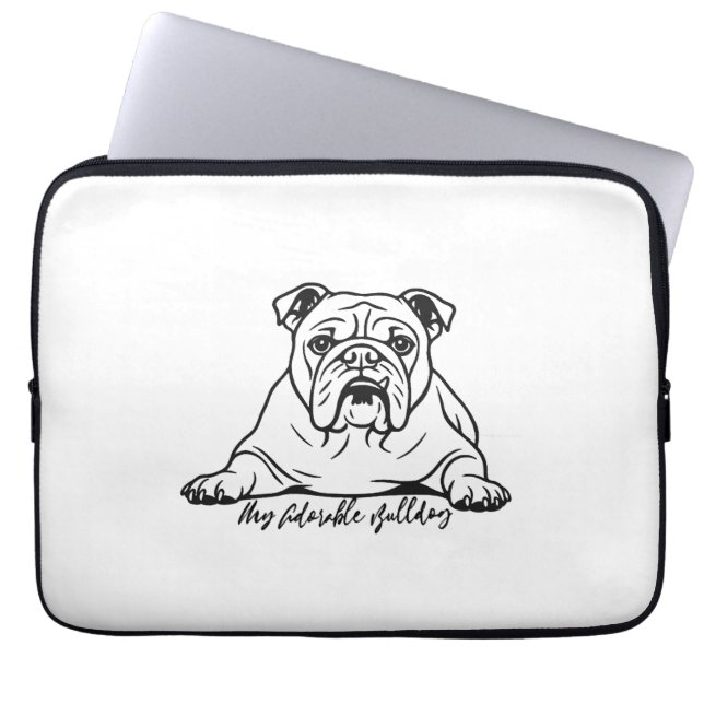 Capa Para Notebook Bulldog Adorável (Frente)
