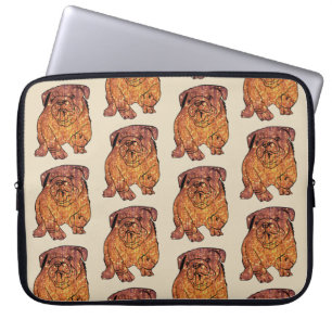 Capa Para Notebook Bulldog Art Neoprene Bolsa de laptop 15"