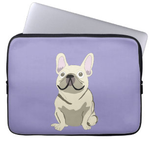 Capa Para Notebook Bulldog Francês Creme