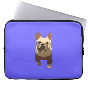 Capa Para Notebook Bulldog Francês, Lavanda Roxo