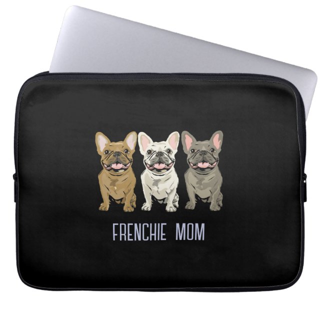 Capa Para Notebook Bulldog Francês, Mãe de Frenchie (Frente)