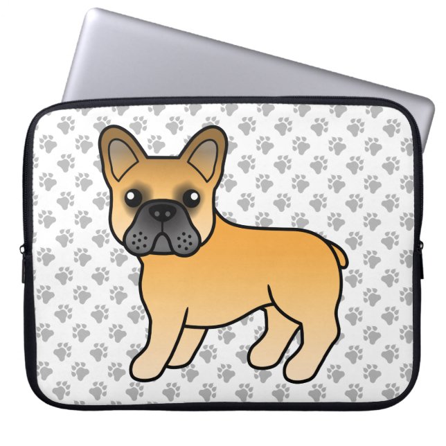 Capa Para Notebook Bulldogue Francês cor de cervo Desenho animado fof (Frente)