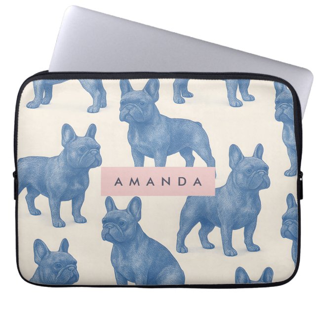 Capa Para Notebook Bulldogue Francês Fofo Personalizado (Frente)