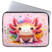 Buntes lächelndes Axolotl als Grafik