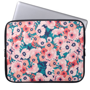Capa Para Notebook Buquê de aquarelas de flores, padrão sem costura