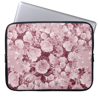 Capa Para Notebook Buquê de cor d'água de padrão sem costura de delic