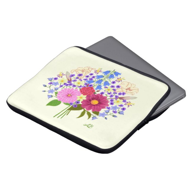 Capa Para Notebook Buquê de flores (Frente Topo)