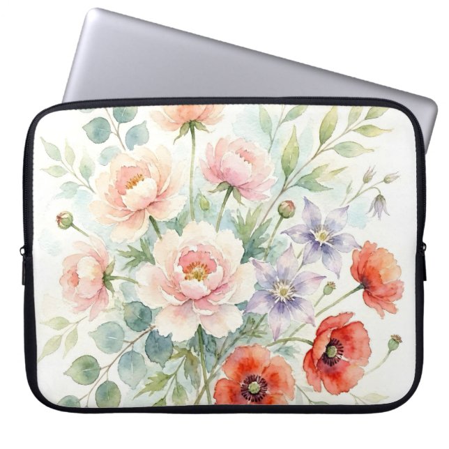 Capa Para Notebook Buquê de Flores Silvestres de Jardim de Campo em A (Frente)