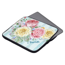 Capa Para Notebook Buquê de Rosas Shabby Chic Personalizado
