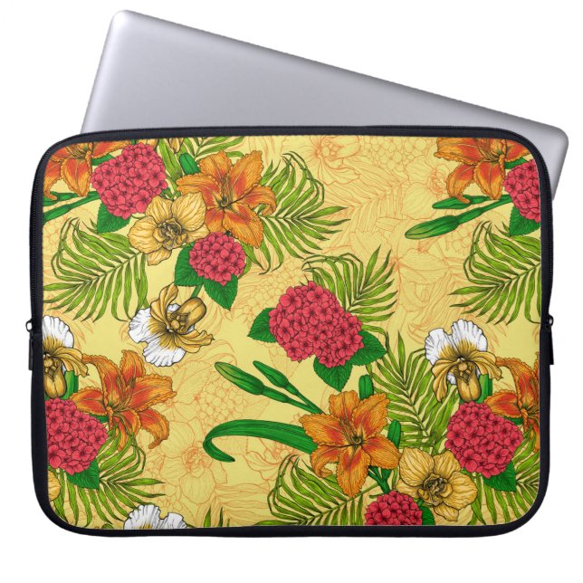 Capa Para Notebook Buquê tropical (Frente)