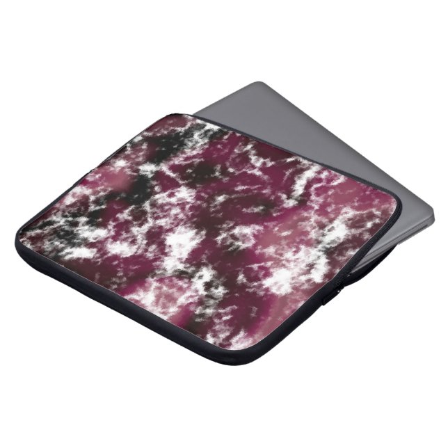 Capa Para Notebook Burgundy Marble Abstrato (Frente Topo)