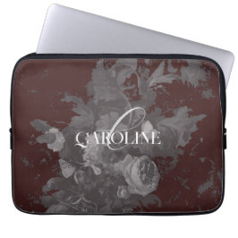 Capa Para Notebook Burgundy Vintage Floral Still Life Na moda