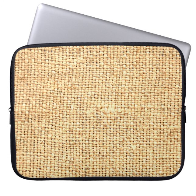 Capa Para Notebook Burlap Coffee Bag Material (Frente)