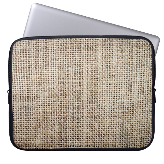 Capa Para Notebook Burlap Hessian Background Texture (Frente)