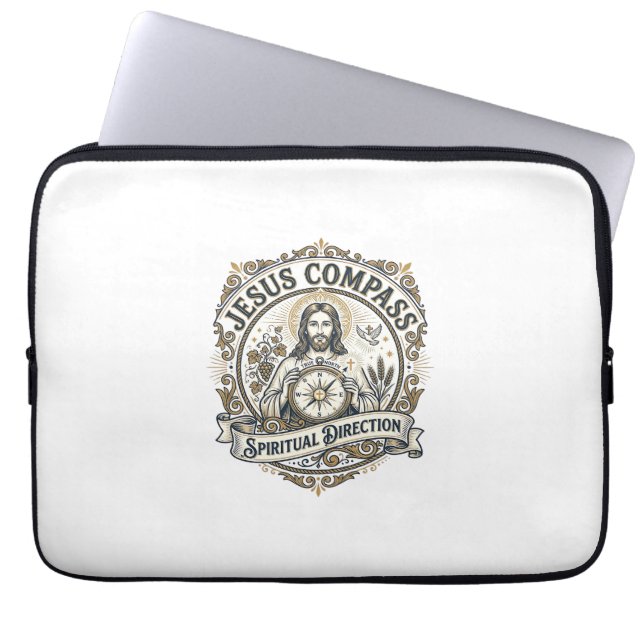 Capa Para Notebook Bússola de Jesus Direção Espiritual Bússola de Jes (Frente)