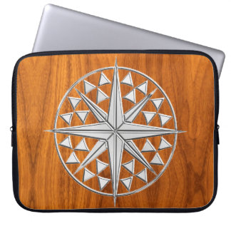 Capa Para Notebook Bússola Náutica Tipo Chrome em Decoração de Folhea