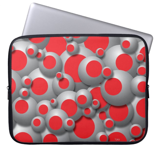Capa Para Notebook Bustling Bubbles Red (Frente)