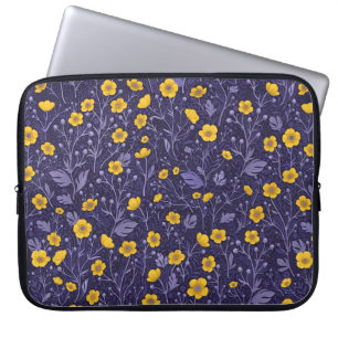 Capa Para Notebook Buttercups, amarelo e violeta