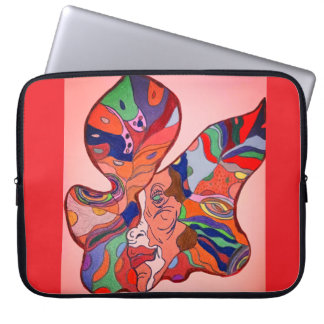 Capa Para Notebook Butterfly Leaf Portrait Laptop Sleeve