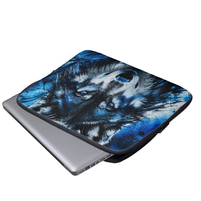 Capa Para Notebook Cabeça de lobo (Frente Inferior)